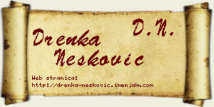 Drenka Nešković vizit kartica